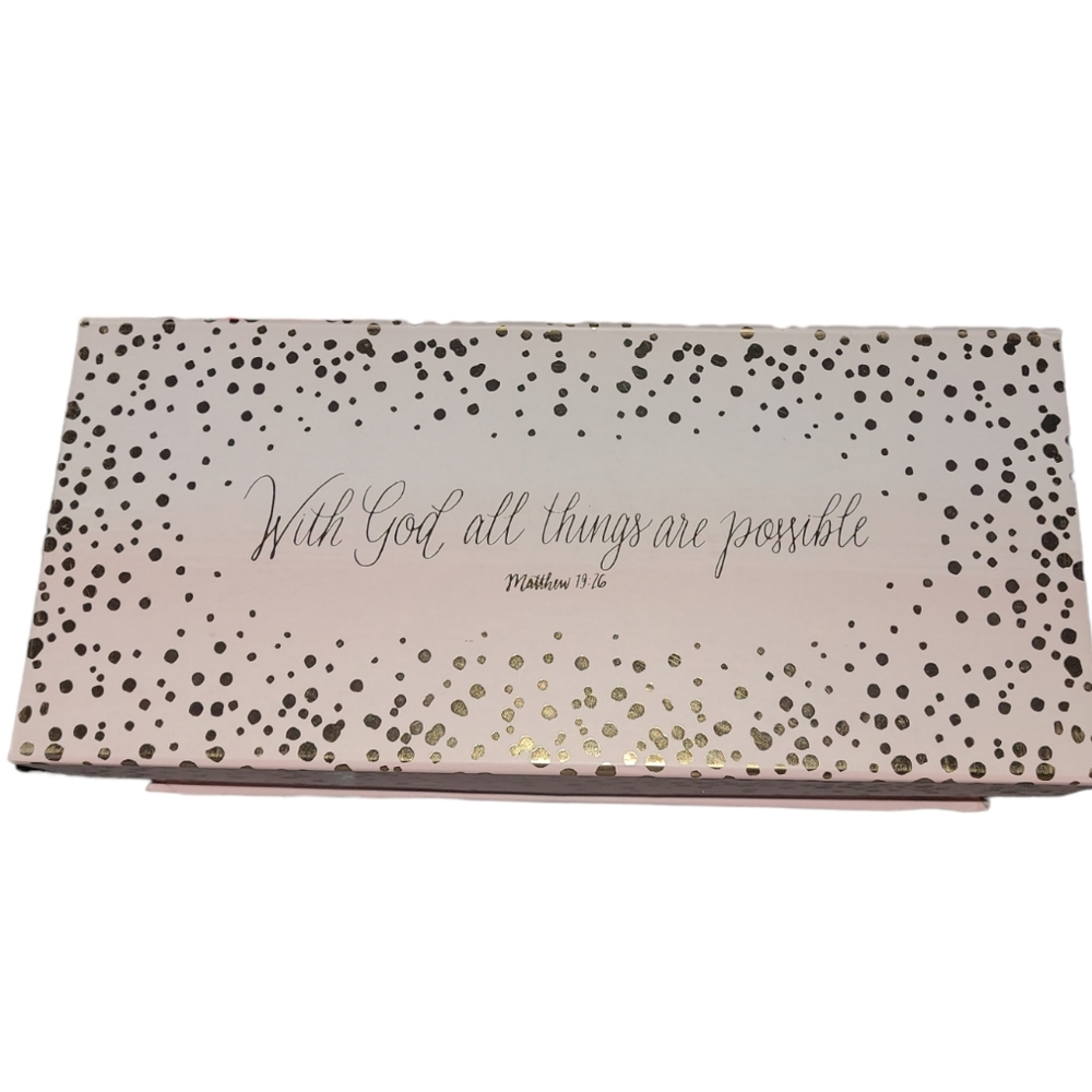 💕NEW WITH GOD ALL THINGS ARE POSSIBLE STORAGE BOX💕